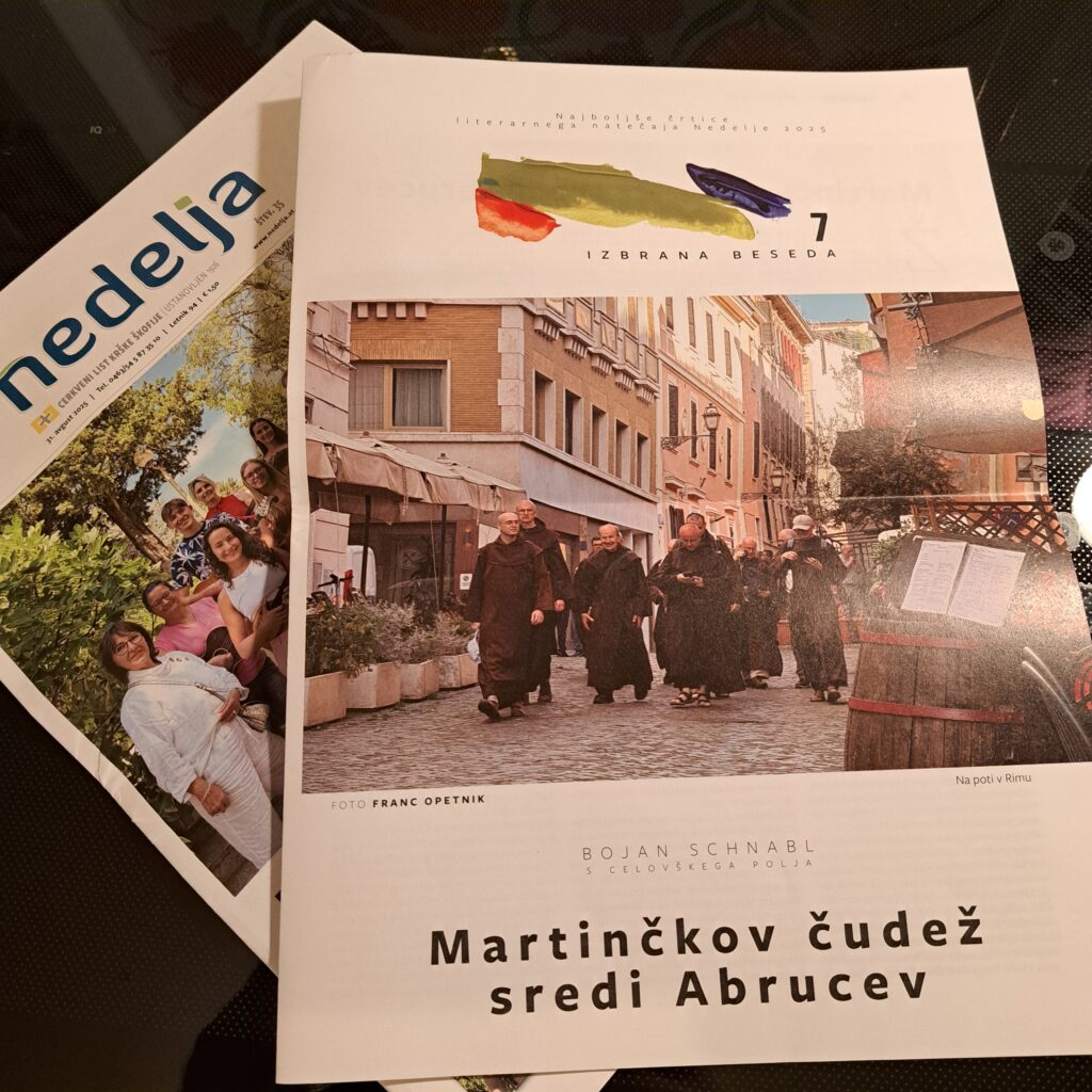 Slika publikacije Martinčkovega čudeža sredi Abrucev